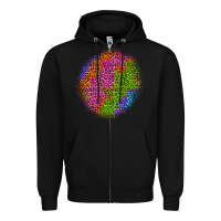 Black halloween leopard patch 5 Zipper Hoodie - BundleAndBundleShop