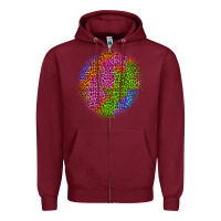 Burgundy halloween leopard patch 5 Zipper Hoodie - BundleAndBundleShop