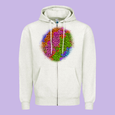 Halloween Leopard Patch 5 Zipper Hoodie Designed By Bundleandbundleshop