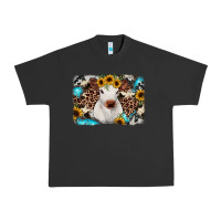 Pigment Black cowhide leopard calf Urban Heavy Tee - RanaPortraitStore