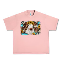 Salmon cowhide leopard calf Urban Heavy Tee - RanaPortraitStore