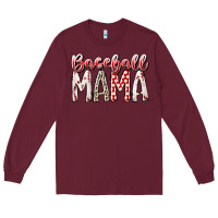 Burgundy baseball  mama Long Sleeve Tee - RacoonDesign