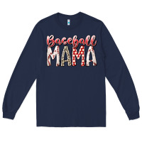 Navy baseball  mama Long Sleeve Tee - RacoonDesign