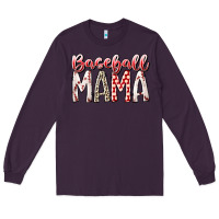 Plum baseball  mama Long Sleeve Tee - RacoonDesign