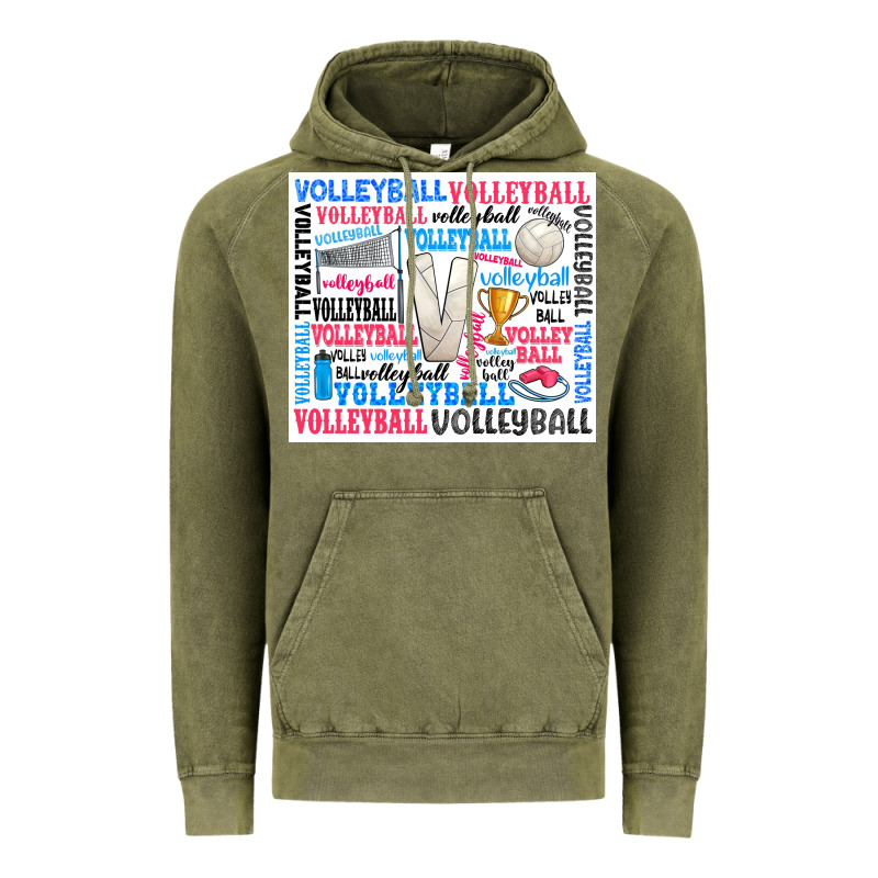 Volleyball Vintage Hoodie by Zillion Design Studio | Teevron