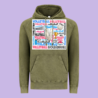 Volleyball Vintage Hoodie Designed By Zillion Design Studio