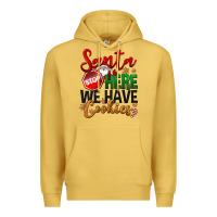 Antique Gold Santa here we have cookies Premium Hoodie - NancyCooperArtShop