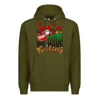 Army Green Santa here we have cookies Premium Hoodie - NancyCooperArtShop