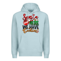 Blue Mist Santa here we have cookies Premium Hoodie - NancyCooperArtShop