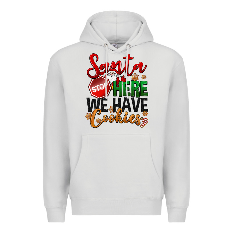 Santa Here We Have Cookies Premium Hoodie by NancyCooperArtShop | Teevron