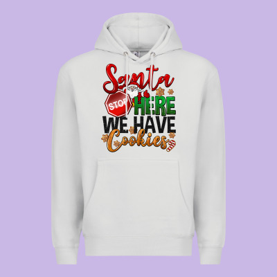 Santa Here We Have Cookies Premium Hoodie Designed By Nancycooperartshop