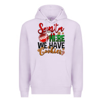 Lilac Santa here we have cookies Premium Hoodie - NancyCooperArtShop