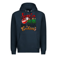 Navy Santa here we have cookies Premium Hoodie - NancyCooperArtShop