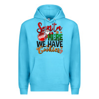 Ocean Blue Santa here we have cookies Premium Hoodie - NancyCooperArtShop