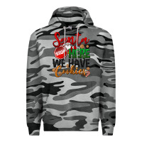 Slate Camo Santa here we have cookies Premium Hoodie - NancyCooperArtShop