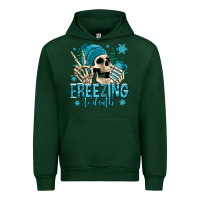 Forest Green freezing to death winter skull Urban Hoodie - Jasminsmagicworld