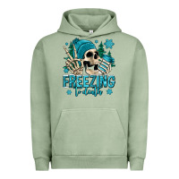 Pigment Oil Green freezing to death winter skull Urban Hoodie - Jasminsmagicworld