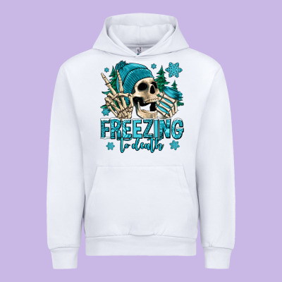 Freezing To Death Winter Skull Urban Hoodie Designed By Jasminsmagicworld