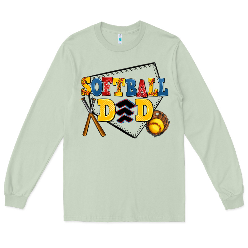 Softball Dad Long Sleeve Tee by AdoDesignShop | Teevron