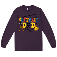 Plum softball dad Long Sleeve Tee - AdoDesignShop