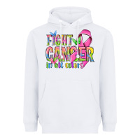 White fight cancer in all colors Heavyweight Hoodie - NancyCooperArtShop