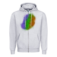 Heather Grey halloween leopard patch 4 Zipper Hoodie - BundleAndBundleShop
