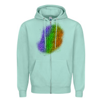 Seafoam halloween leopard patch 4 Zipper Hoodie - BundleAndBundleShop