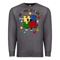 Charcoal Heather one puzzle bougie Premium Sweatshirt - MaliasSmallBusiness