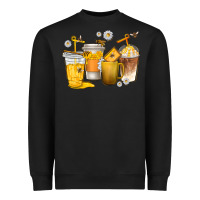 Black coffee cups bumble bee Heavyweight Sweatshirt - texasbilliewilder