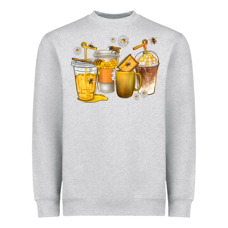 Coffee Cups Bumble Bee Heavyweight Sweatshirt by texasbilliewilder | Teevron