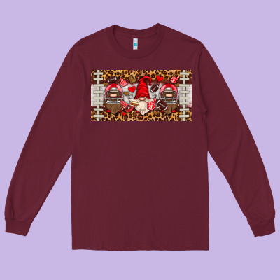 American Football Gnome License Plate Long Sleeve Tee Designed By Hra Design Shop