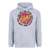 Heather Grey fight breast cancer Heavyweight Hoodie - NancyCooperArtShop