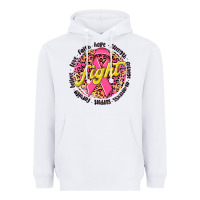 White fight breast cancer Heavyweight Hoodie - NancyCooperArtShop