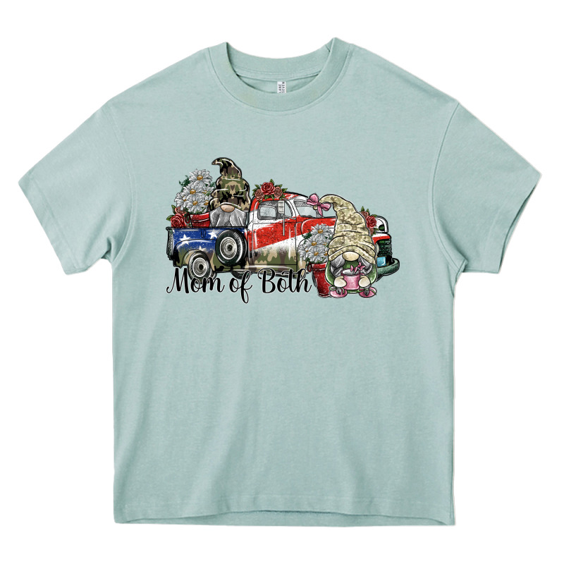Mom Of Both Heavy Core Tee by SublimationCraftShop | Teevron