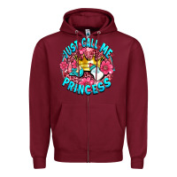 Burgundy just call me princess Zipper Hoodie - AdoDesignShop