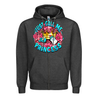 Charcoal Heather just call me princess Zipper Hoodie - AdoDesignShop