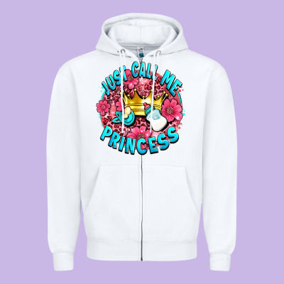 Just Call Me Princess Zipper Hoodie Designed By Adodesignshop