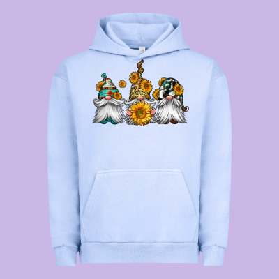 Western Sunflowers Gnomes Urban Hoodie Designed By Jasminsmagicworld