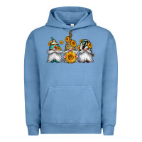 Pigment Pebble Blue western sunflowers gnomes Urban Hoodie - Jasminsmagicworld