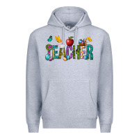 Heather Grey Easter Teacher Premium Hoodie - NancyCooperArtShop