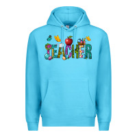 Ocean Blue Easter Teacher Premium Hoodie - NancyCooperArtShop