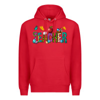 Red Easter Teacher Premium Hoodie - NancyCooperArtShop