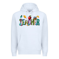 White Easter Teacher Premium Hoodie - NancyCooperArtShop