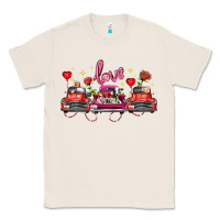 Natural valentine's day farm trucks farm animals Classic Tee - FaDigitalArtStudio