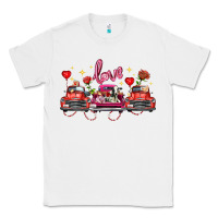 White valentine's day farm trucks farm animals Classic Tee - FaDigitalArtStudio