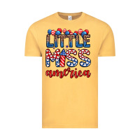 Vintage Mustard little miss America Vintage Tee - Zillion Design Studio