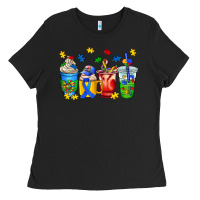 Black autism coffee cup Ladies Tee - AdoDesignShop