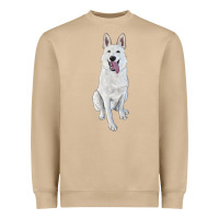 Mushroom Hand Drawing White Shepherd Heavyweight Sweatshirt - RanaPortraitStore