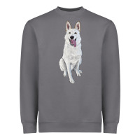 Storm Hand Drawing White Shepherd Heavyweight Sweatshirt - RanaPortraitStore