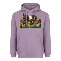 Lavender Western Mom With Hampshire Pig And Baby Pig Heavyweight Hoodie - LillyAllenDesigns
